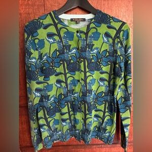 Brooks Brothers Green and Blue Patterned Sweater